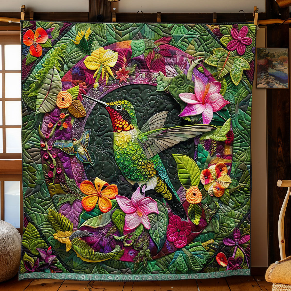 Tropical Hummingbird WJ3009020CL Quilt
