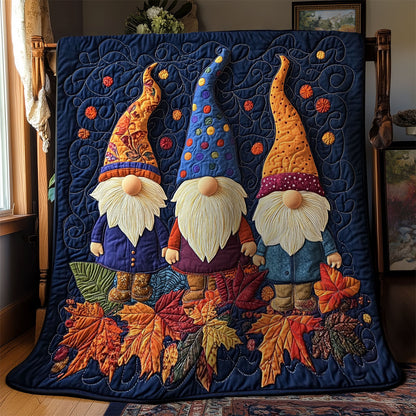 Gnome In Maple Leaves WY1502046CL Quilt