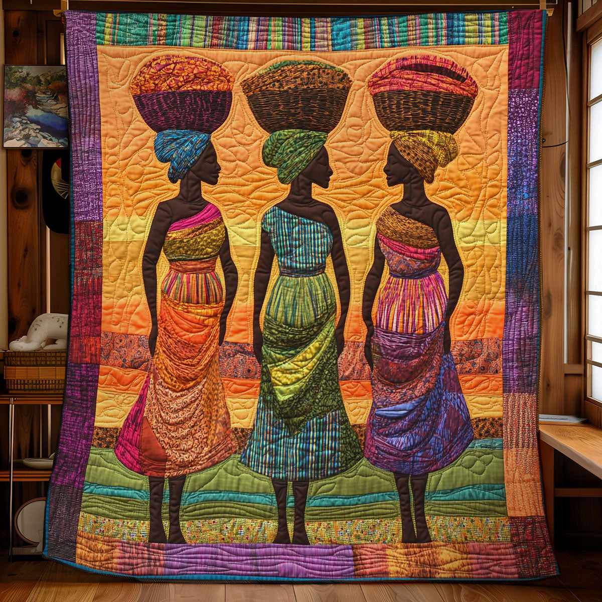 Vibrant African WY2001019CL Quilt