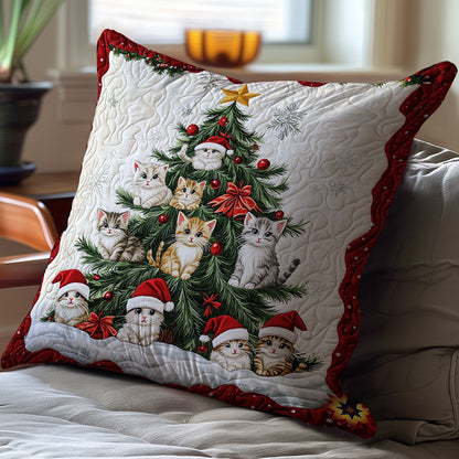 Christmas Tree Cat WY0612100CL Quilt Pillow Case