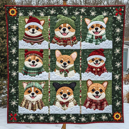 Dog Corgi Christmas WN0710025CL Quilt