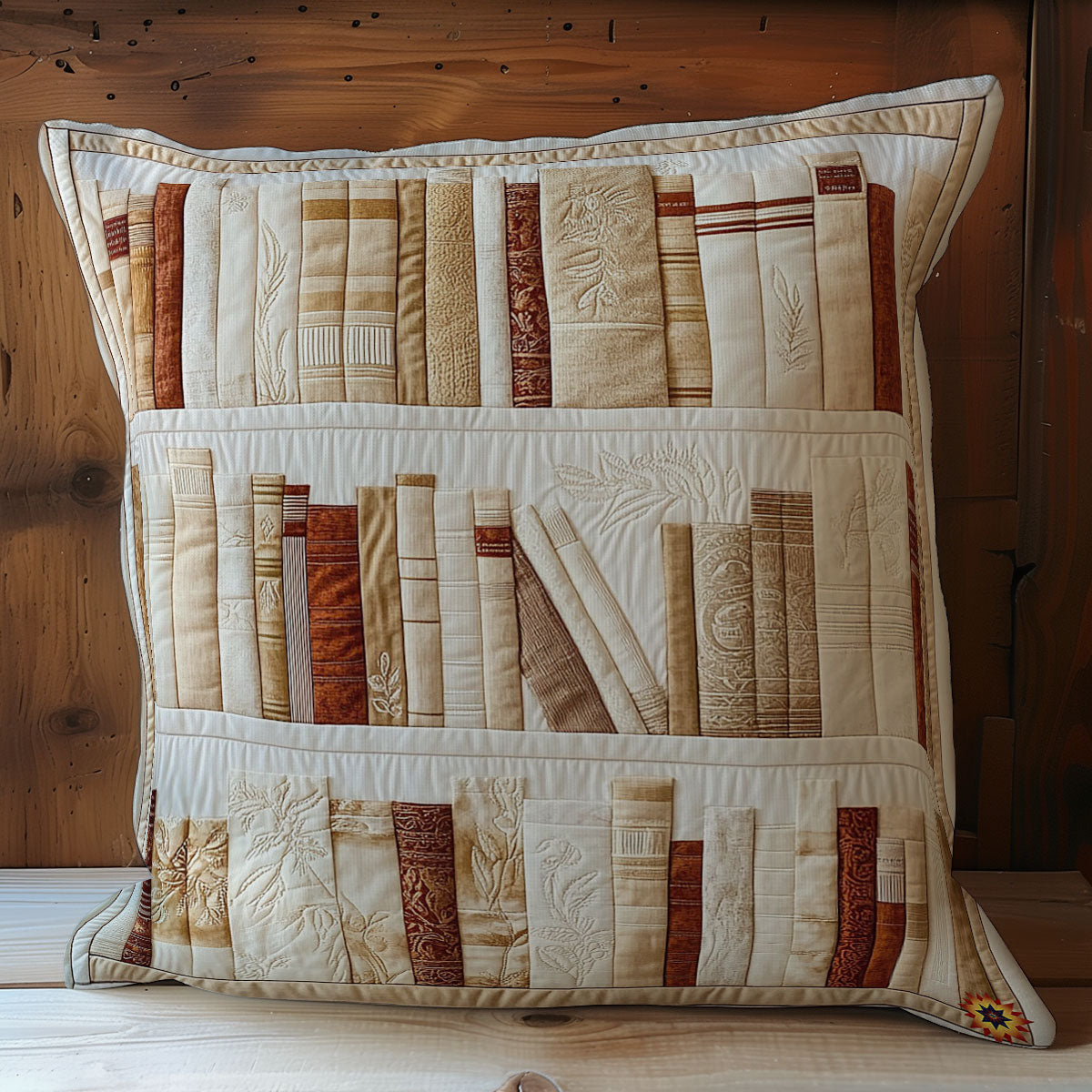 White Bookshelf WY0612082CL Quilt Pillow Case