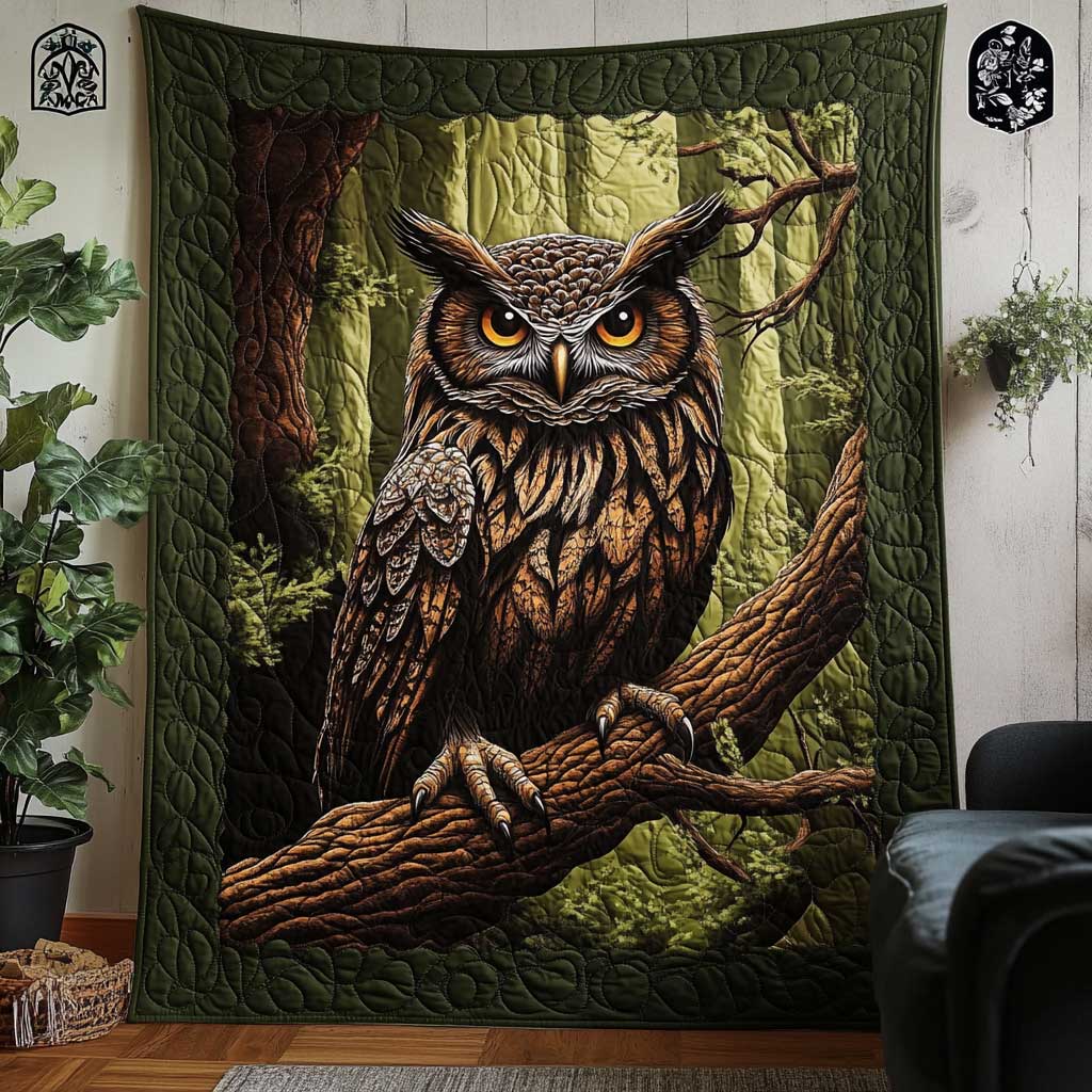 Dangerous Forest Owl WP1309016CL Quilt