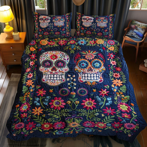 Sugar Skulls WJ1109036CL Duvet Cover Set