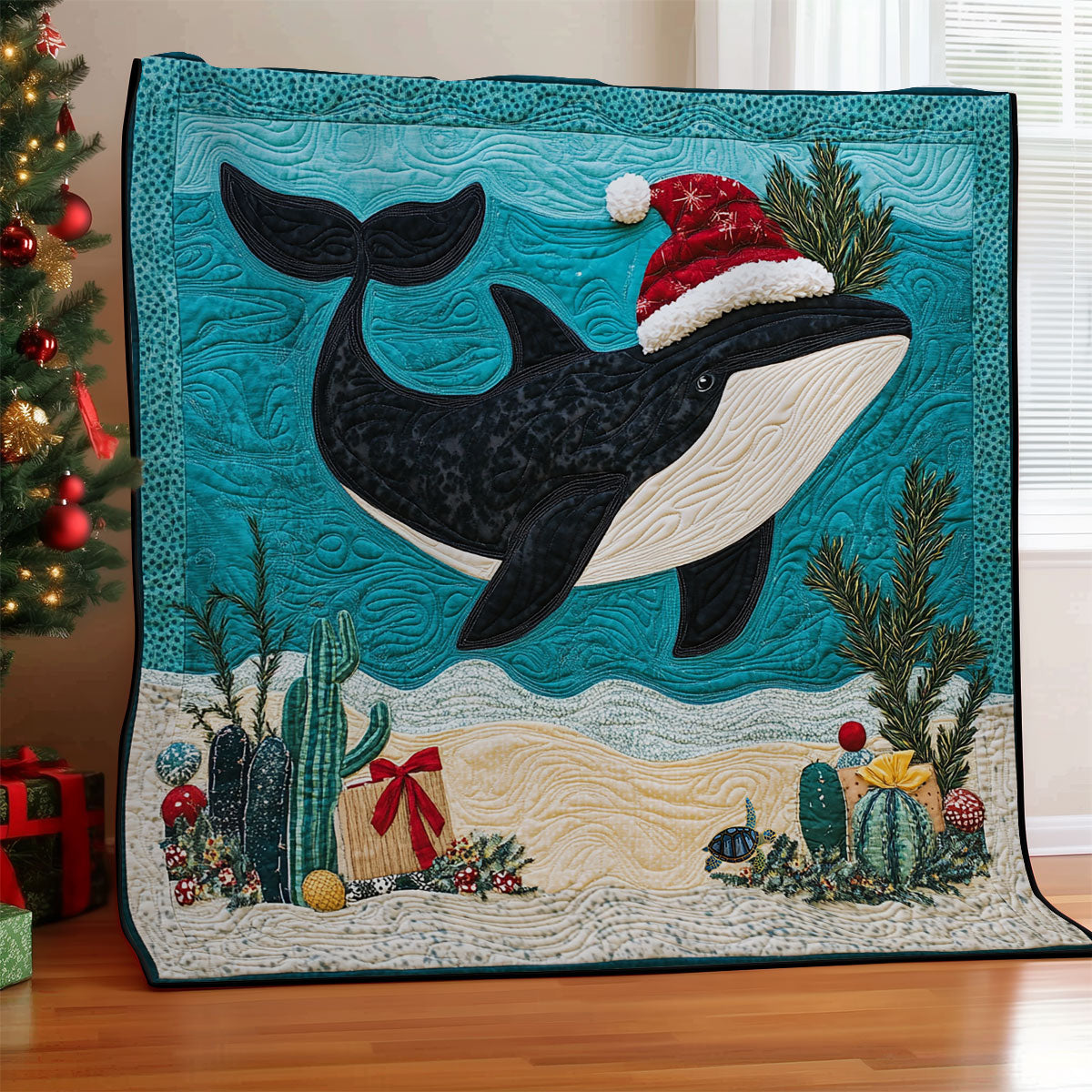 Christmas Of Killer Whale WY1411003CL Quilt