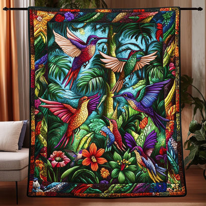 Hummingbird Tropical Forest  WU0411022CL Quilt