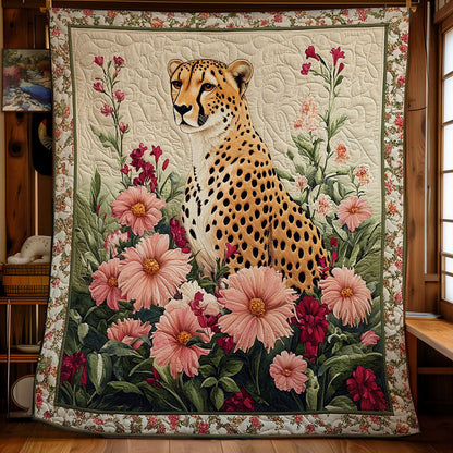 Cheetah In Flower WY0202010CL Quilt