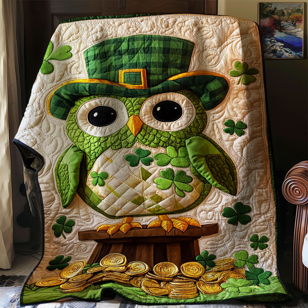 Patrick’s Lucky Owl WJ0901018CL Quilt