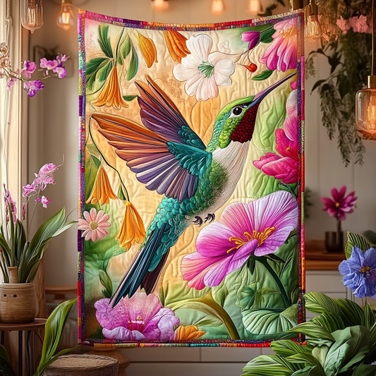 Hummingbird Petal Whirl WN2509008CL Quilt