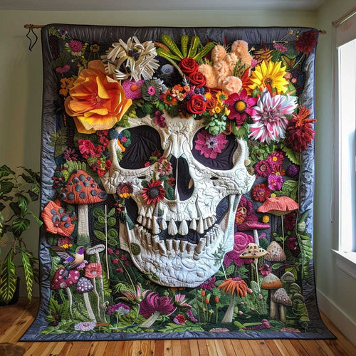 Skull And Blossoms WN2110019CL Quilt