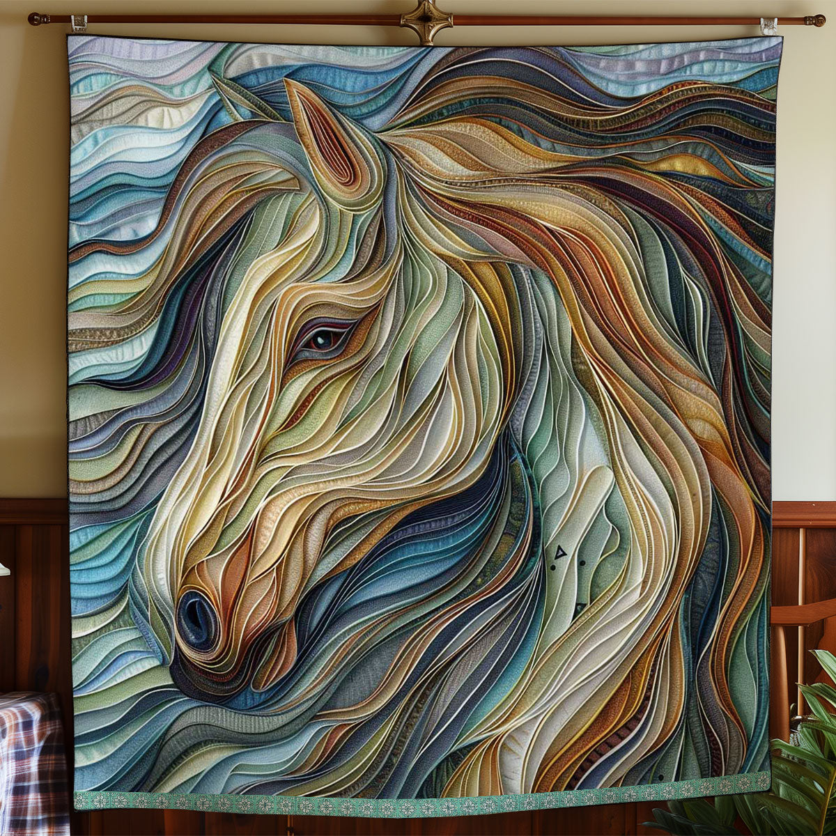 Horse Mane Waves WN1209044CL Quilt