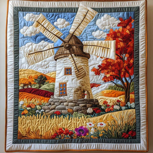 Windmill Wheat Field WP2412034CL Quilt