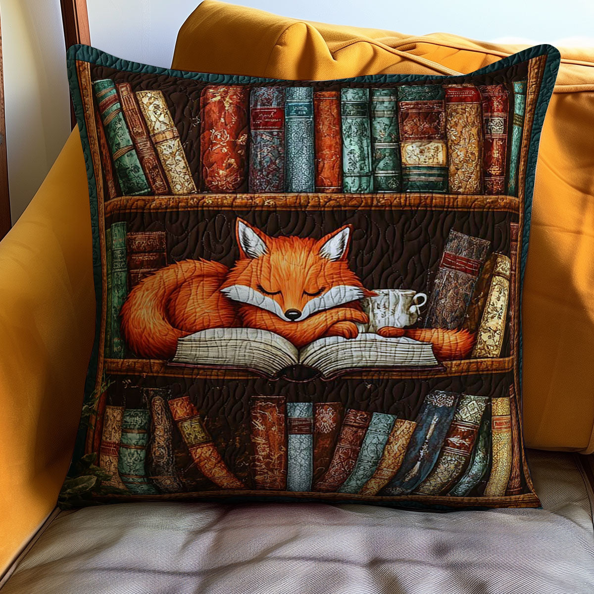 Fox Bookcase WJ0310035CL Quilt Pillow Case