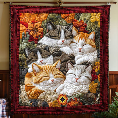 Fluffy Autumn Cat WP2811028CL Quilt