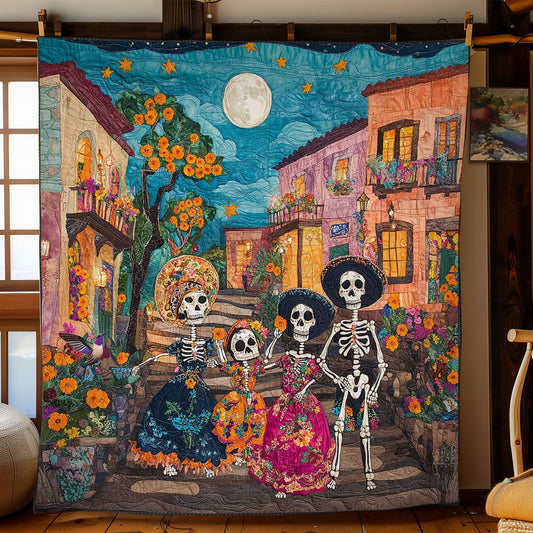 Day Of The Dead Village Fiesta WN2610081CL Quilt