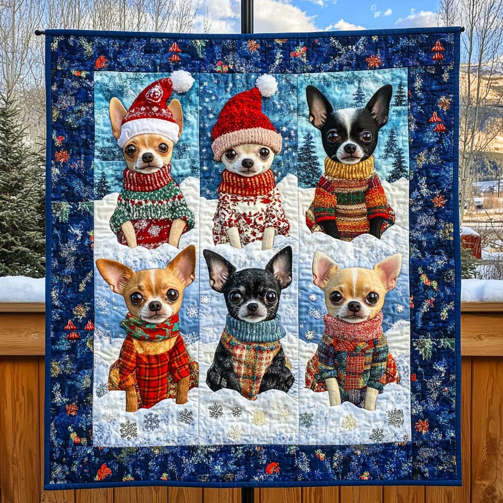 Chihuahua Winter Charm WN2709171CL Quilt