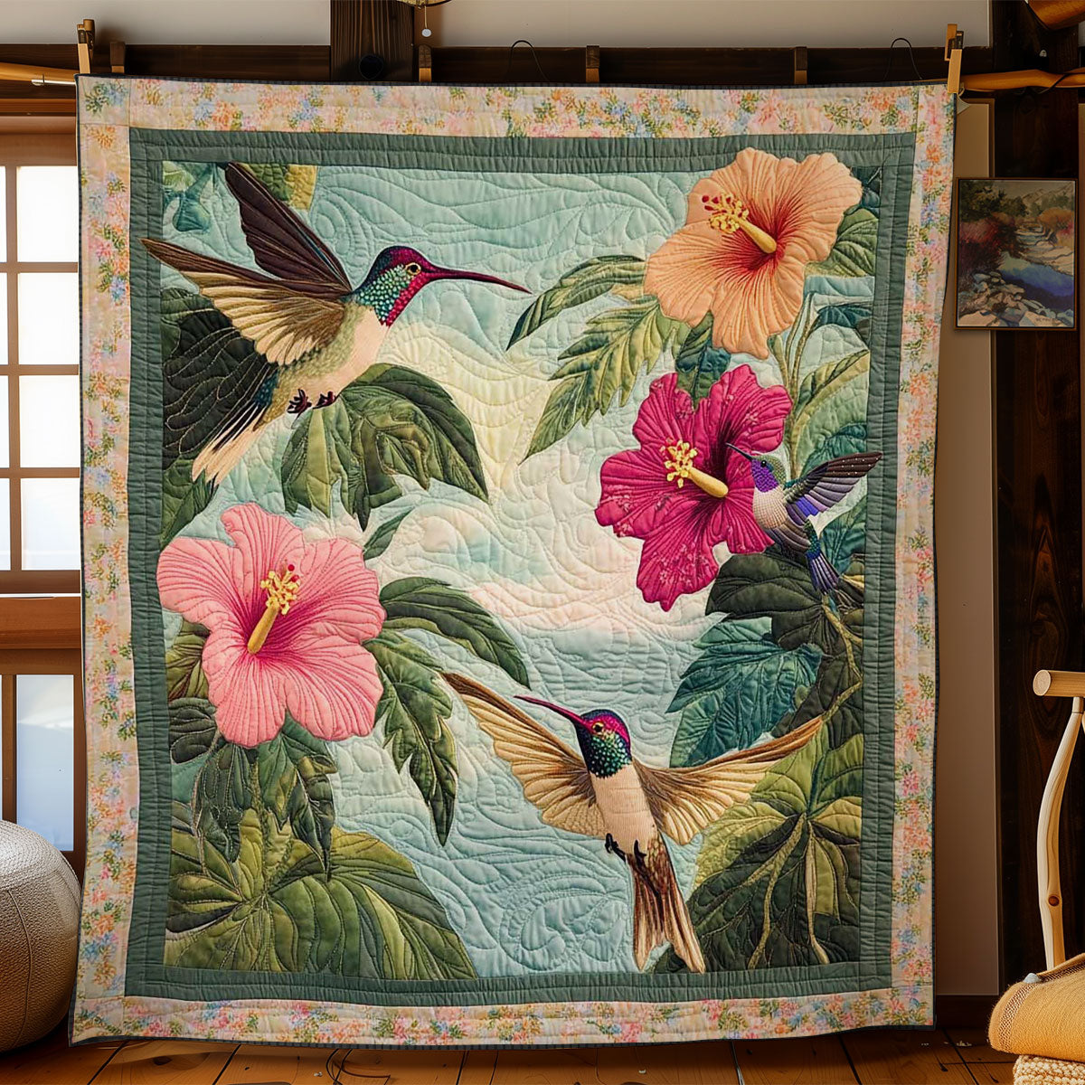 Hummingbird Paradise WN0811007CL Quilt