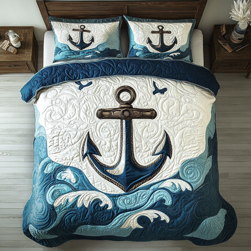 Anchor and Waves WG1601023CL Duvet Cover Set