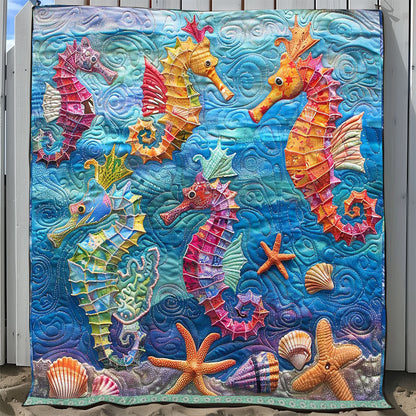 Seahorses Seashore WP0509041CL Quilt