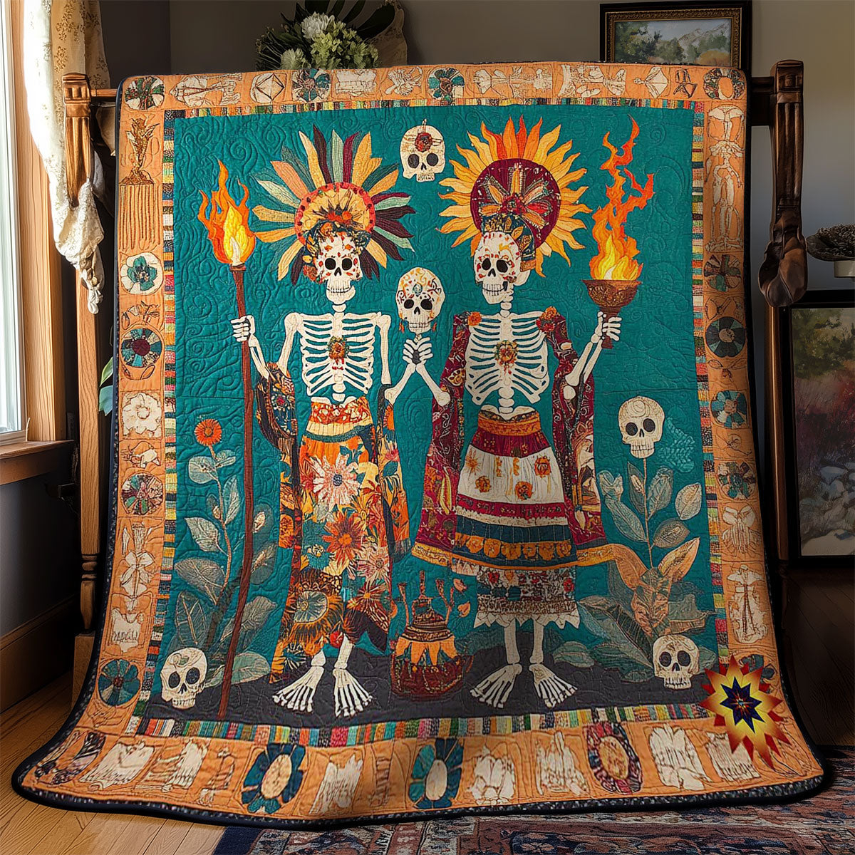 Day Of The Dead Sacred Tradition WN2610035CL Quilt