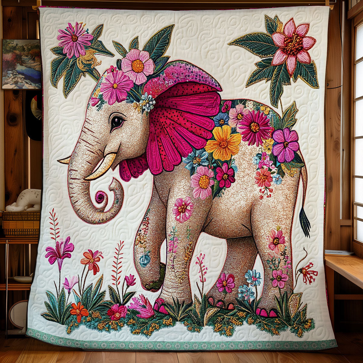Elephant Pink WX0412021CL Quilt