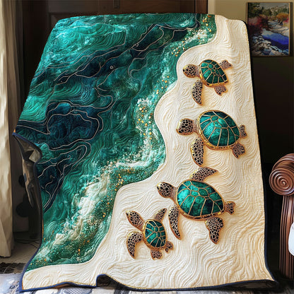 Turtle Family WY2711030CL Quilt