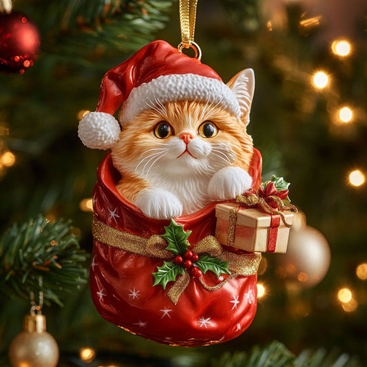 Maine Coon Christmas CW2411121CL Christmas Ornament