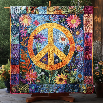 Floral Peace Sign WG1001015CL Quilt