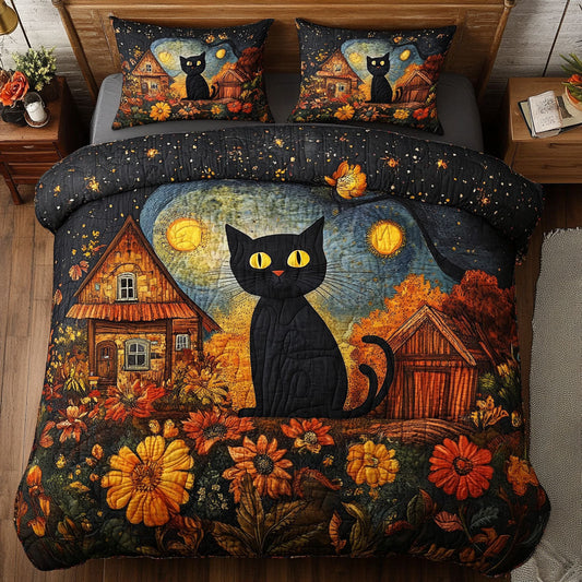 Cat In Night WY0802017CL Duvet Cover Set