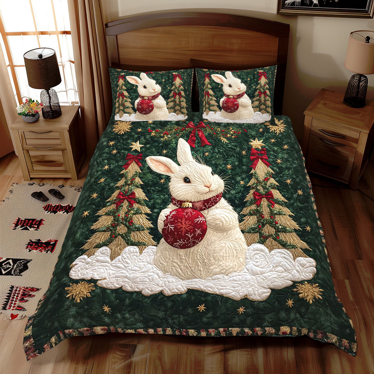 Christmas Rabbit WJ2211033CL Duvet Cover Set