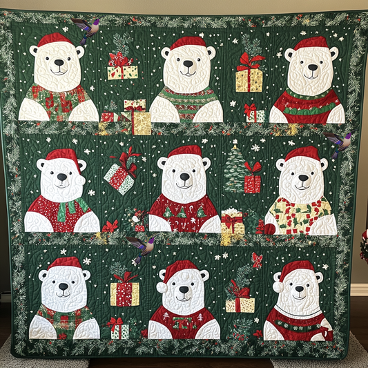 Christmas Polar Bears XR0111001CL Quilt
