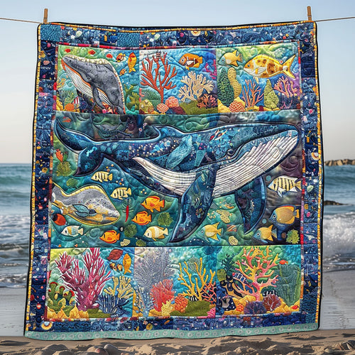 Sealife Whale Patchwork WP0509042CL Quilt