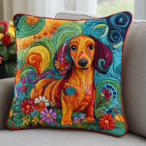 Artistic Dachshund WT2803027CL Quilt Pillow Case