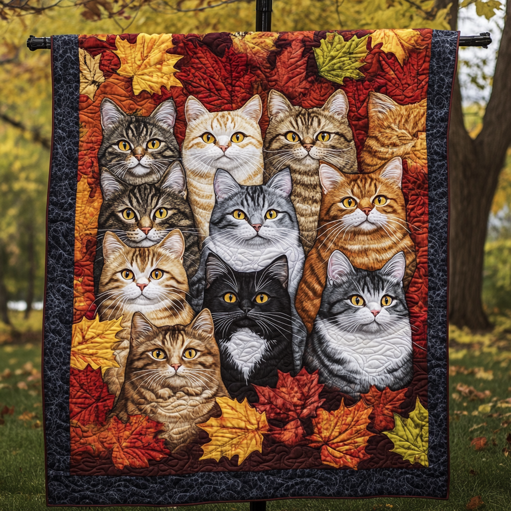 Autumn Cats WG1601011CL Quilt