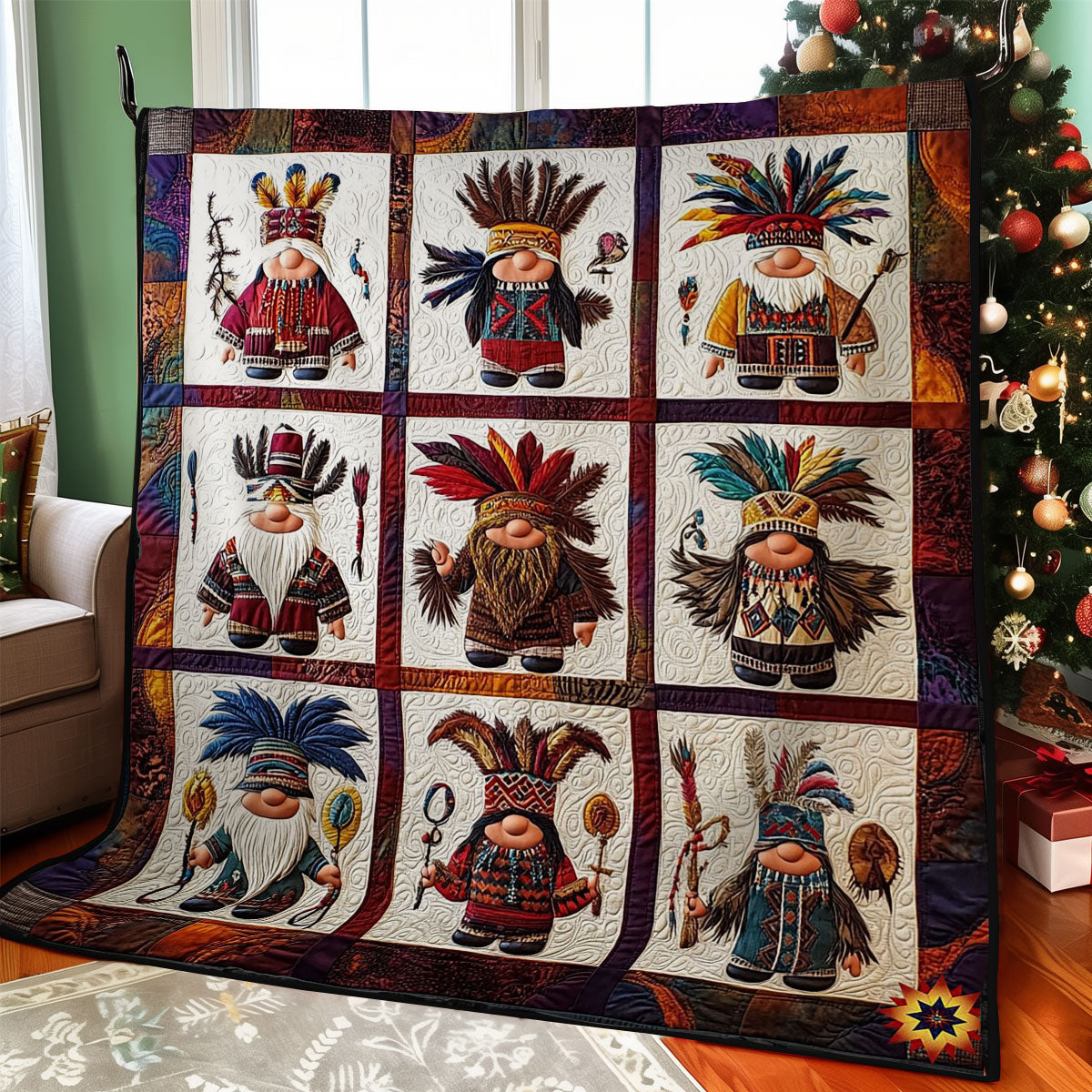 Gnome Native American WY0412010CL Quilt