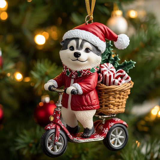 Scooter Husky CP2411126CL Christmas Ornament