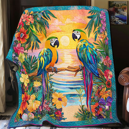 Sunset Of Parrots WY0911037CL Quilt