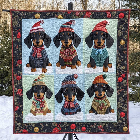 Dachshund Winter Charm WN2709172CL Quilt