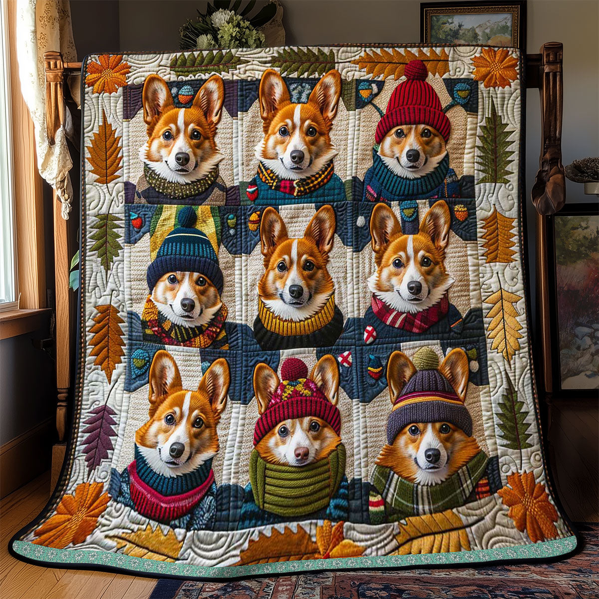 Cute Corgi WJ1309002CL Quilt