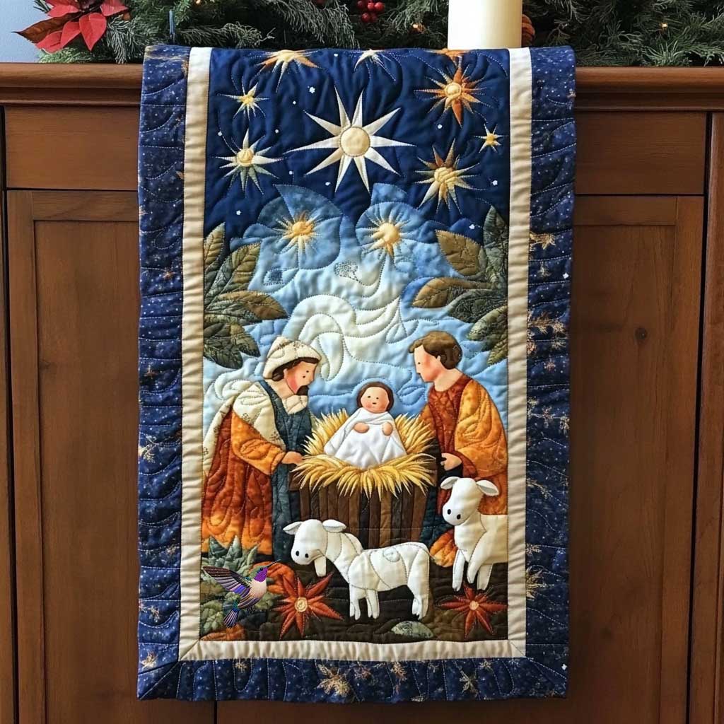 Bethlehem Star WN1111036CL Quilted Table Runner