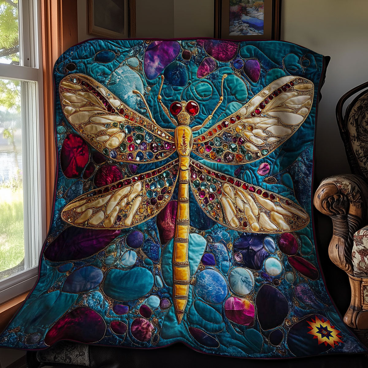 Gemstone Dragonfly WY0412015CL Quilt