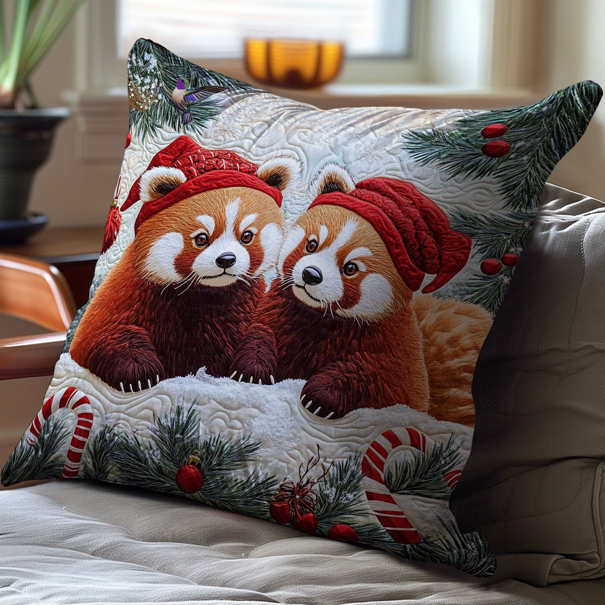 Winter Red Panda WY0412127CL Quilt Pillow Case