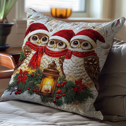 Santa Owl Family WY0612104CL Quilt Pillow Case