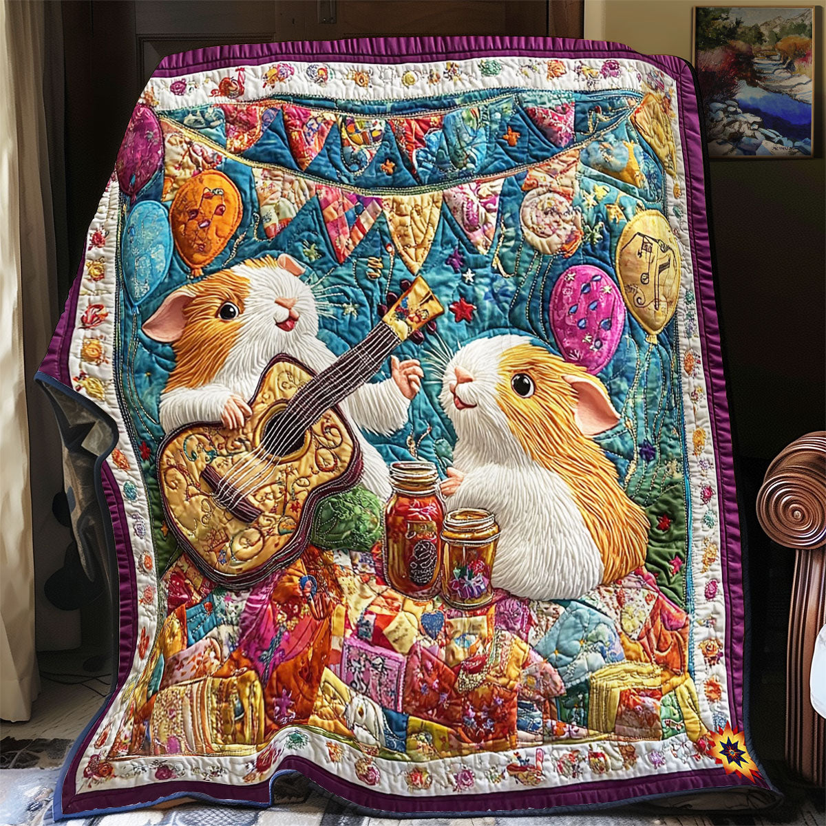 Guines Pig In Party WY2612018CL Quilt