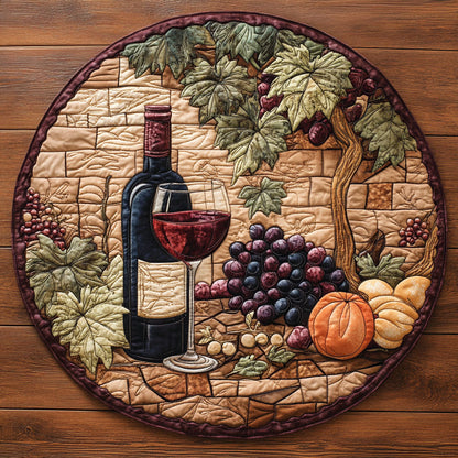 Grape Party CP0605017CL Quilted Round Mat