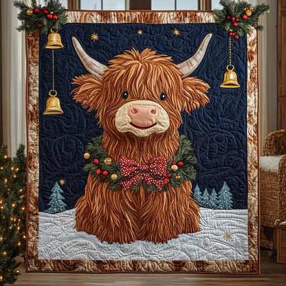 Winter Highland Cow WG1812024CL Quilt