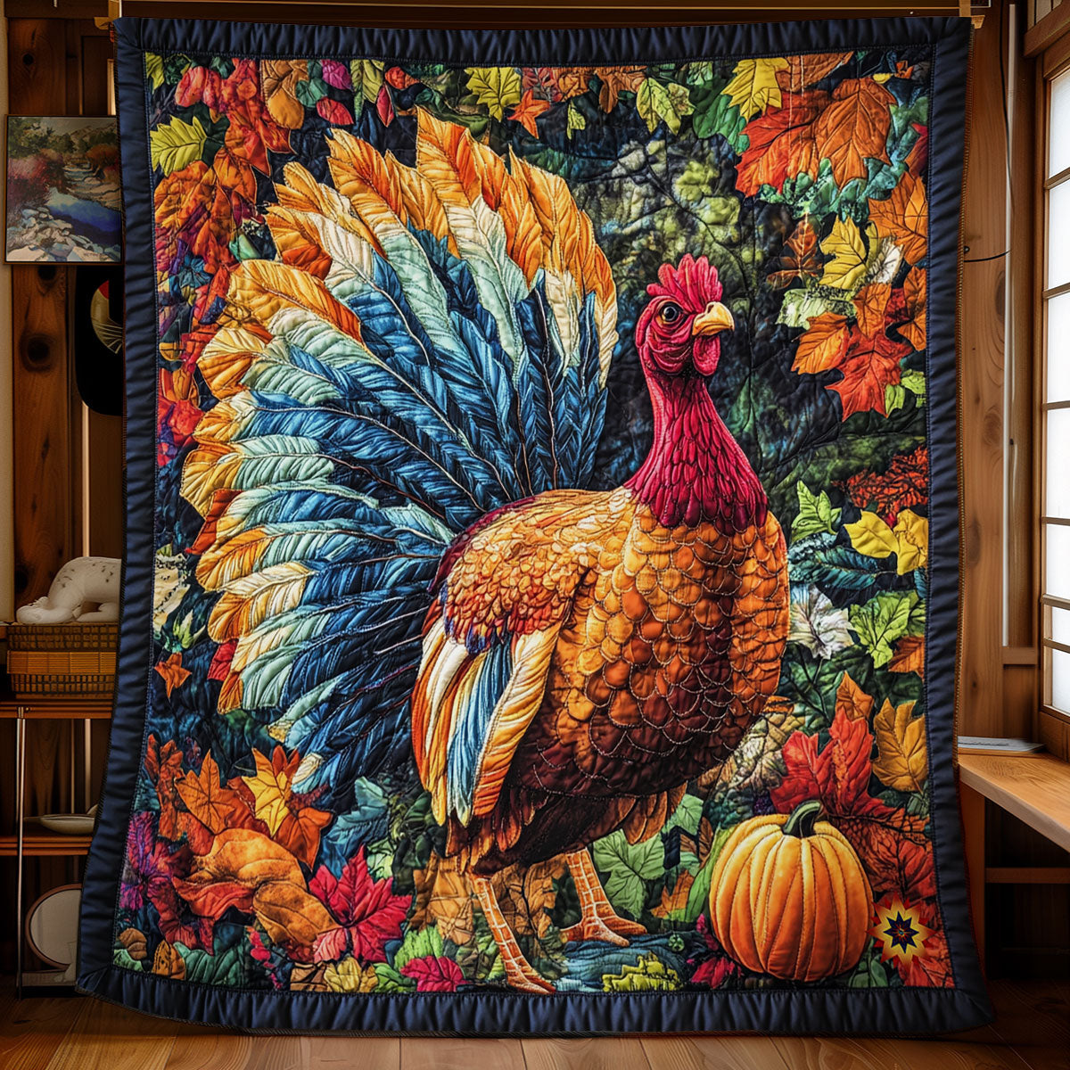 Turkey Thanksgiving Festival WY1911058CL Quilt