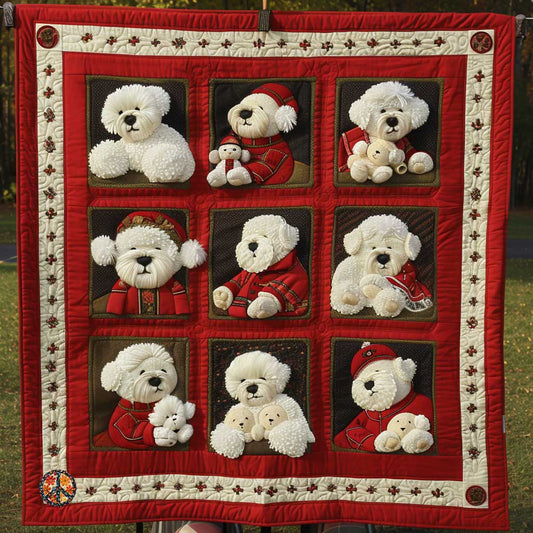 Bichon Frise Sweater Love WN1110042CL Quilt