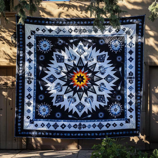 Blue Native Blossom WN1110017CL Quilt