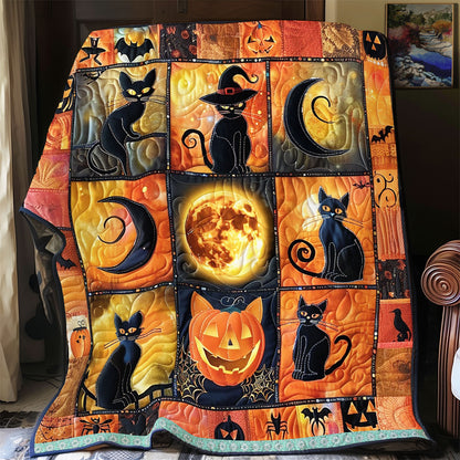 Cat And Pumpkin Halloween WN1309058CL Quilt